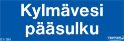 Kylmävesi pääsulku