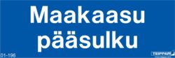 Maakaasu pääsulku
