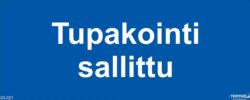 Tupakointi sallittu