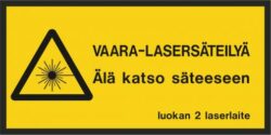 Vaara - Lasersäteilyä