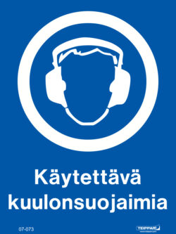 Käytettävä kuulonsuojaimia