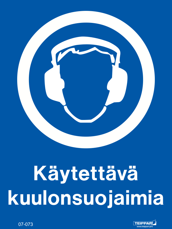 Käytettävä kuulonsuojaimia