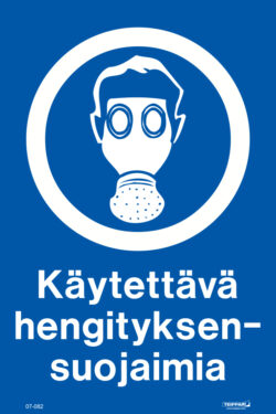 Käytettävä hengityksensuojaimia