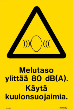 Melutaso ylittää...