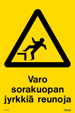 Varo sorakuopan jyrkkiä reunoja