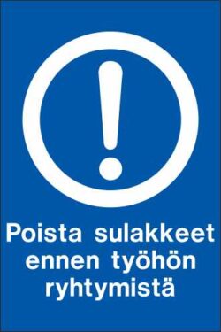 Poista sulakkeet ennen työhön ryhtymistä