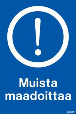 Muista maadoittaa
