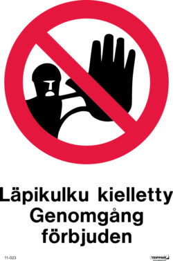 Läpikulku kielletty Genomgäng färbjuden