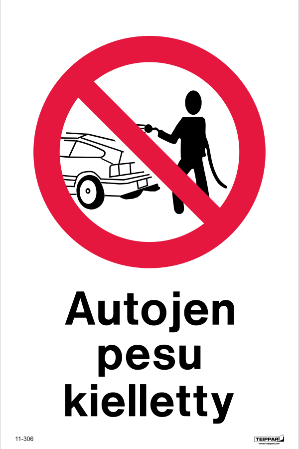 Autojen pesu kielletty