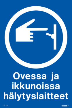 Ovessa ja ikkunoissa hälytyslaitteet