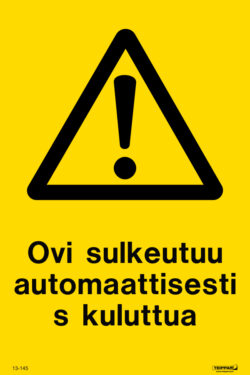 Ovi sulkeutuu automaattisesti s kuluttua