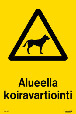 Alueella koiravartiointi