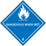 4.3 Aineet, jotka veden kanssa kosketuksiin joutuessaan kehittävät palavia kaasuja