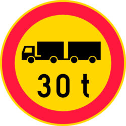 C25 Ajoneuvoyhdistelmän suurin sallittu massa