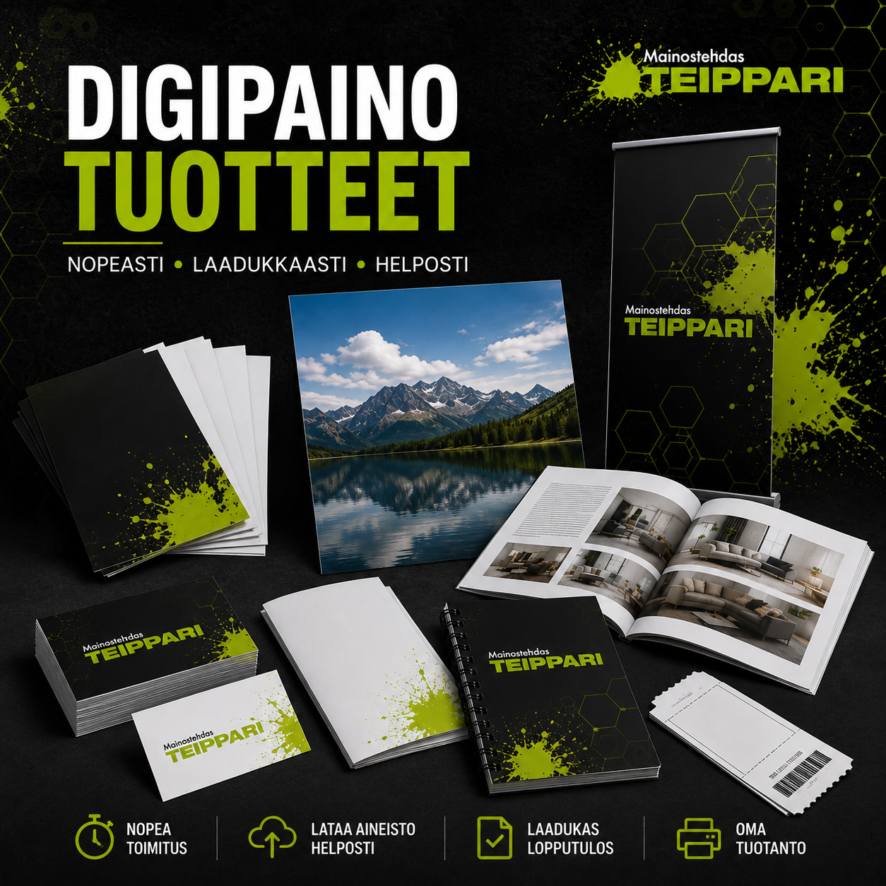 Teipparin digipainotuotteita